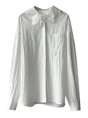 Women’s Floral Cotton Long Sleeve Blouse