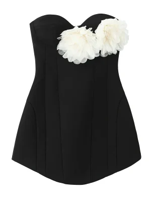 3D Floral Off-Shoulder Mini Dress