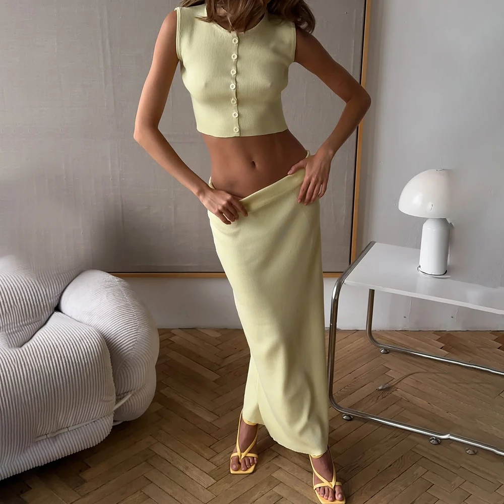 Women’s Sleeveless Skirt Set - Image 3